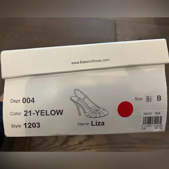 Bakers Yellow and Tan Heeled Sandal - Picture 4 of 6